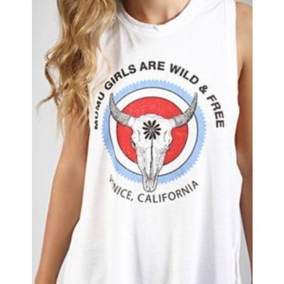 💕SHOW ME YOUR MUMU💕 Wild and Free Muscle Tee - Picture 1 of 8